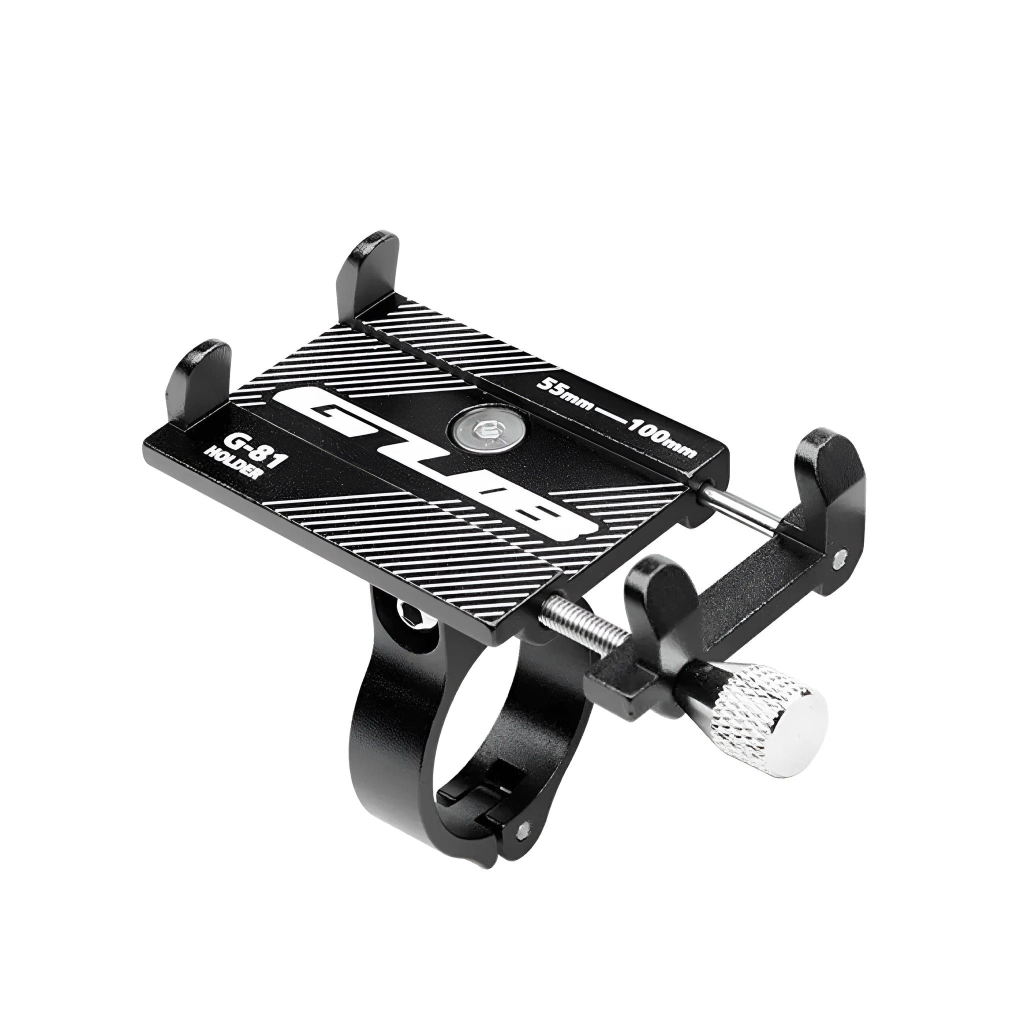 Aluminium bicycle phone holder with 360-degree rotation for handlebars 22-31.8mm