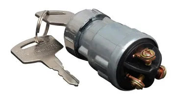 Pure copper car ignition switch with a key for trucks and forklifts.