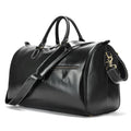 Men's genuine leather crossbody bag showing vintage design with substantial 48.3cm width dimensions