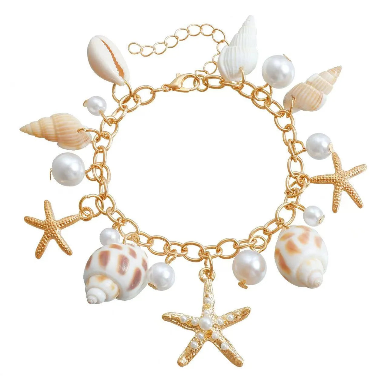 Women's star-shaped waist chain and matching bracelet jewellery set for summer beach festivals