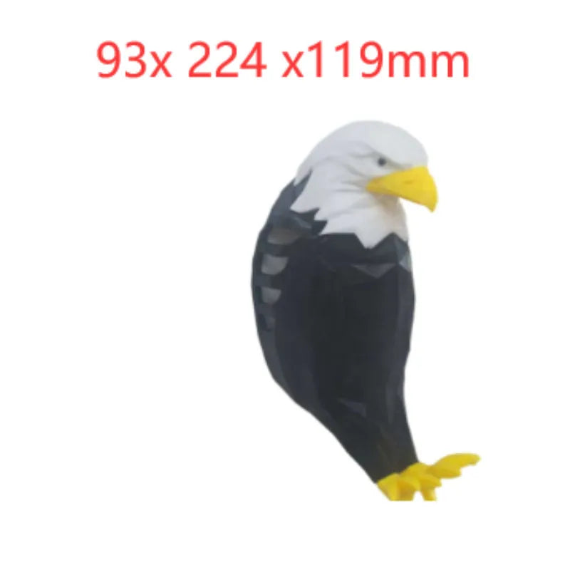 3D printed eagle silhouette wall lamp with multicoloured projection lighting on wall