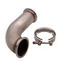 Stainless steel V-clamp plumbing fitting for downpipe connections
