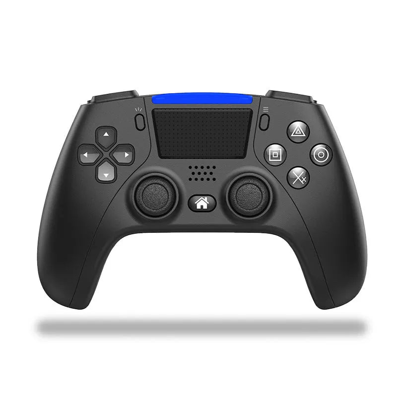 Bluetooth wireless gamepad in black, ABS plastic, with dual analog sticks, for PS4 Android and PC