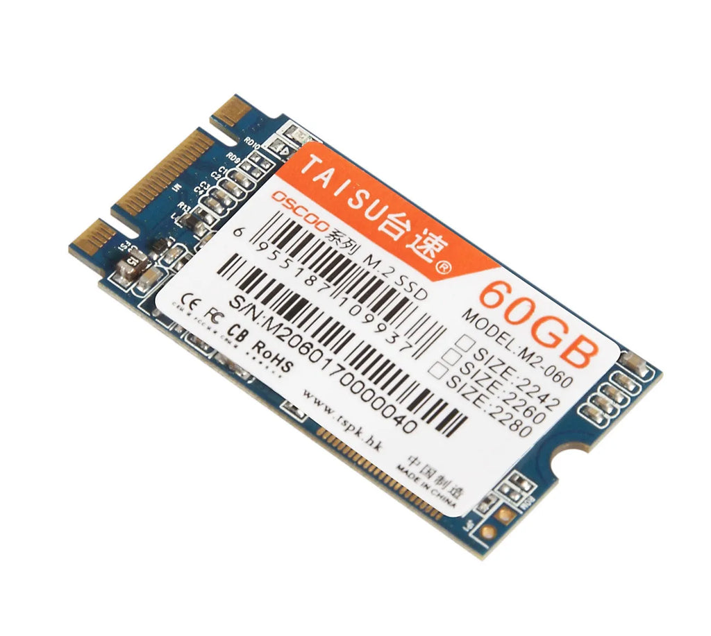 TAISU M.2 NGFF SSD solid state drive in 60GB 120GB or 240GB capacity supports 2242 2260 2280 sizes