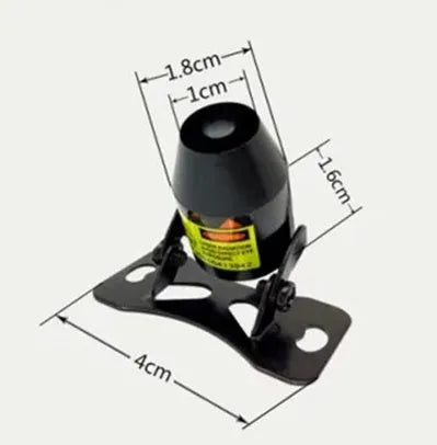 Black laser fog light anti-tailgating spotlight for cars and motorcycles, rear anti-collision warning accessory