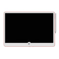 19-inch LCD drawing board for kids with blue and white frame on a wooden table.
