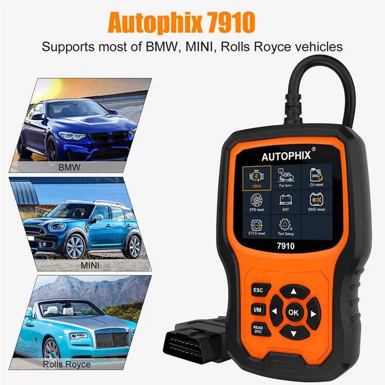 Autophix 7910 handheld BMW and universal OBD2 car diagnostic scanner tool