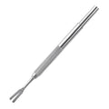 Silver stainless steel tick tweezers with fine-point tip for pet tick removal
