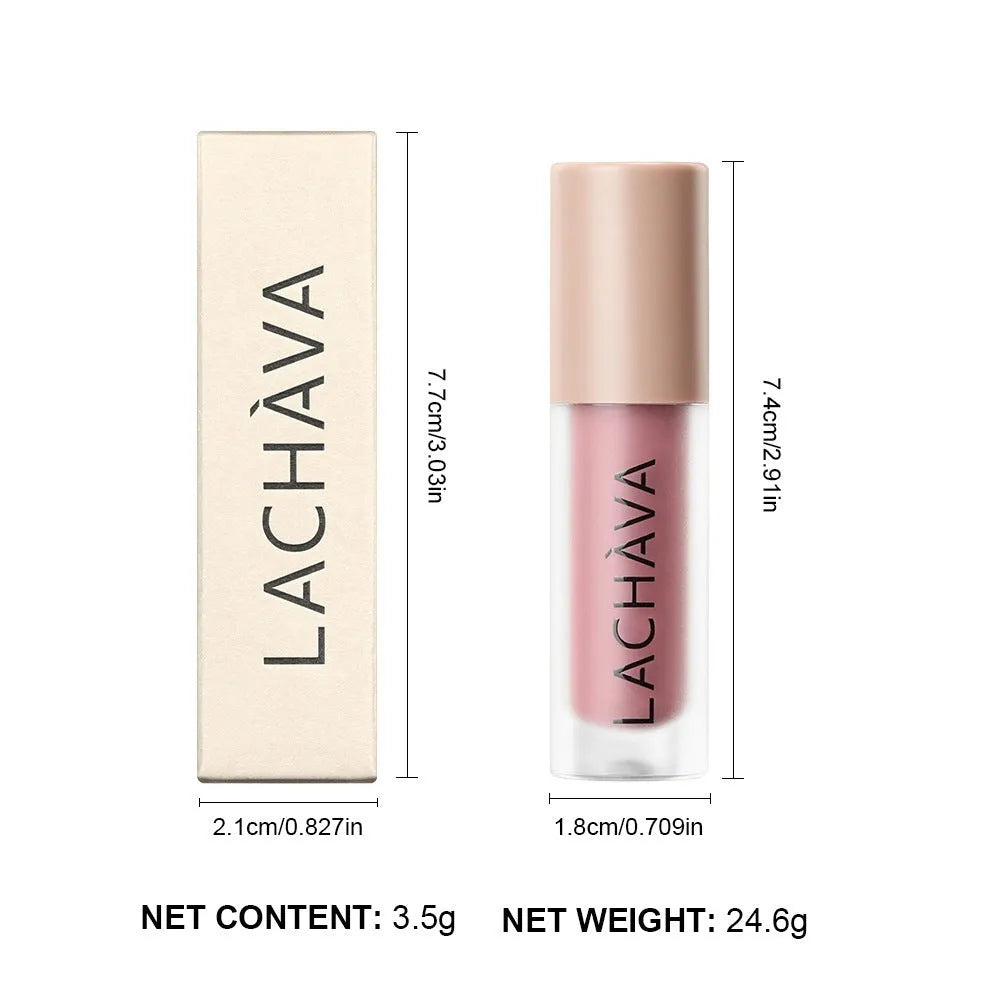 Matte nude lip mud lipstick in 10 waterproof nude colours with non-stick cup formula, 3.5g standard tube