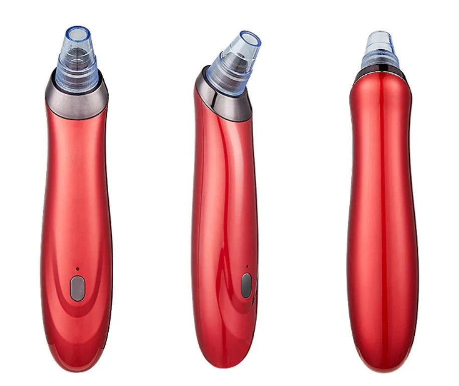 Electric blackhead remover vacuum pore cleaner, 18x2.5x2.5 cm, 3.7V lithium-ion, black gold red white