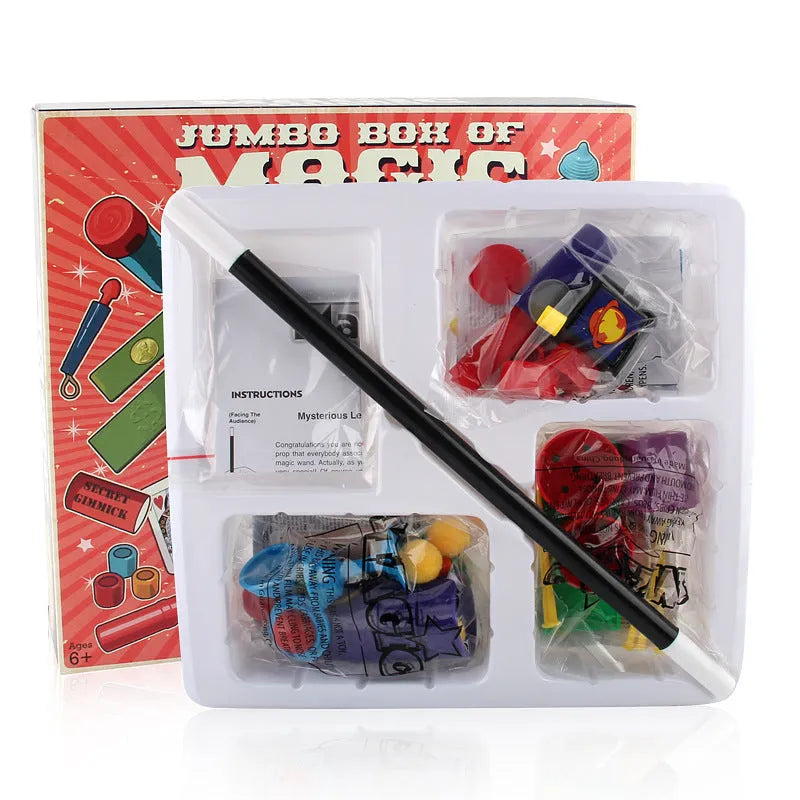 Purple and red magic props set for children aged 3-7 years with plastic construction