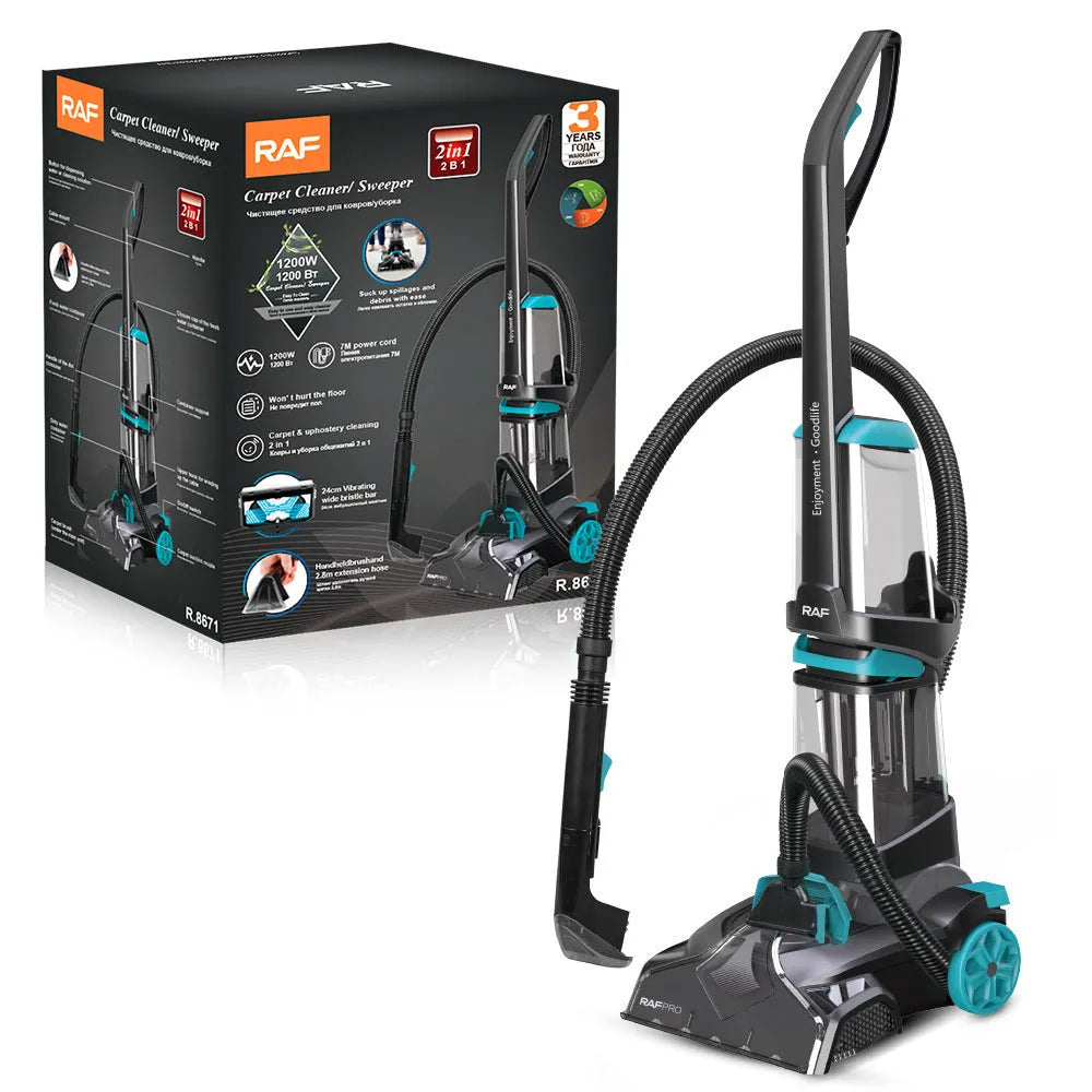R.8671 coloured two-in-one mechanical floor cleaner with power cord