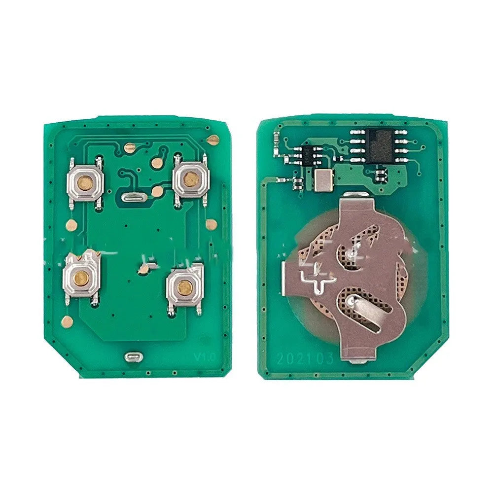 White ABS plastic replacement shell for a Ford car remote control key fob.