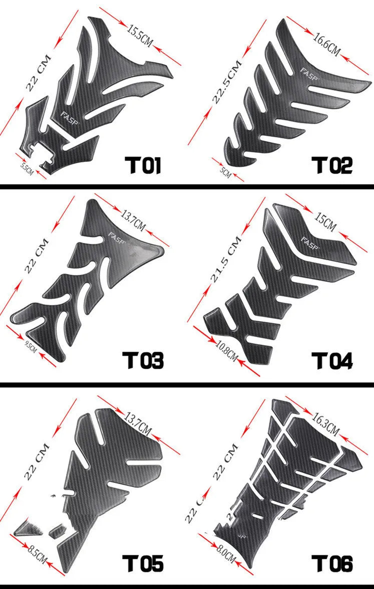 5D real carbon fibre fish bone paste sticker for GM sports car fuel tank, TQ combination T Series, size shown in mm