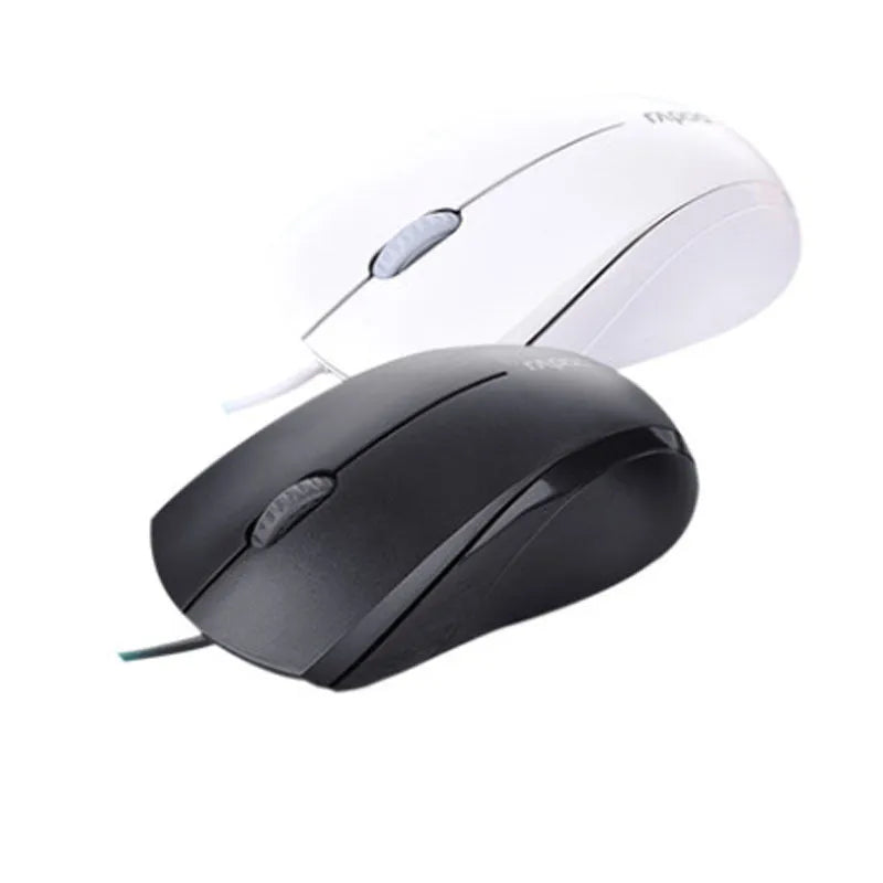 Black wired USB optical mouse with 1000dpi sensor, ergonomic shape, and 1.5-metre cable for desktop computers