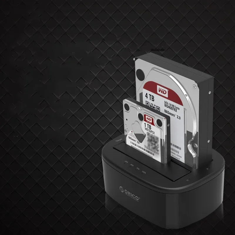 Black ABS mobile hard disk box holder for 3.5 inch drives, 16TB capacity, 5GBPS speed