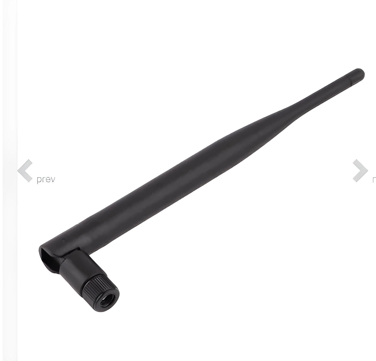 2.4GHz 5dB WiFi antenna with flexible rubber body and SMA male connector for routers and PCs