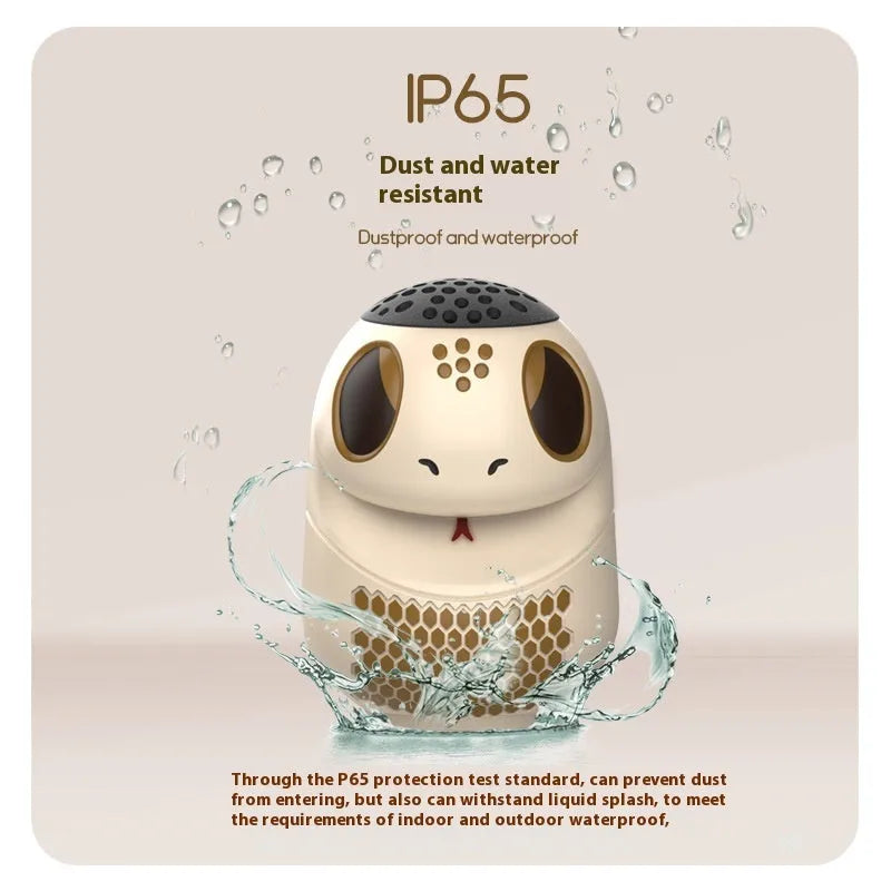 TK900 white cartoon Bluetooth speaker with waterproof and drop-resistant features