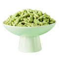 300 or 830 count cat grass snack biscuits in small fish shape, in a container
