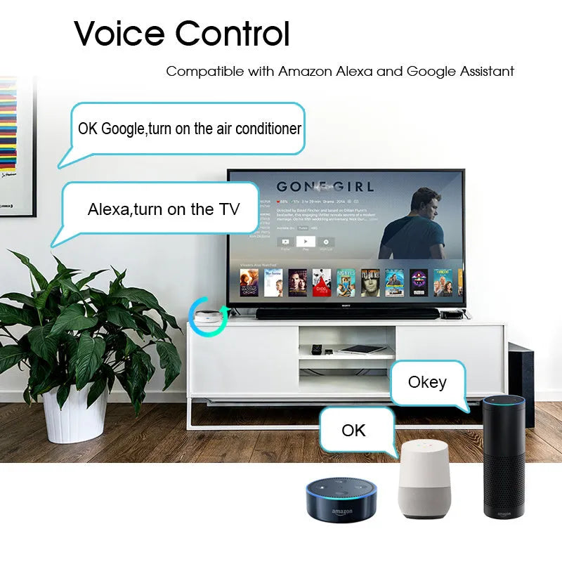 White infrared and RF dual-mode universal remote control with wireless through-wall capability