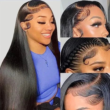 Front lace human hair wig in lengths from 12 to 32 inches, hot dyeable and suitable for any skin colour, with wig cover