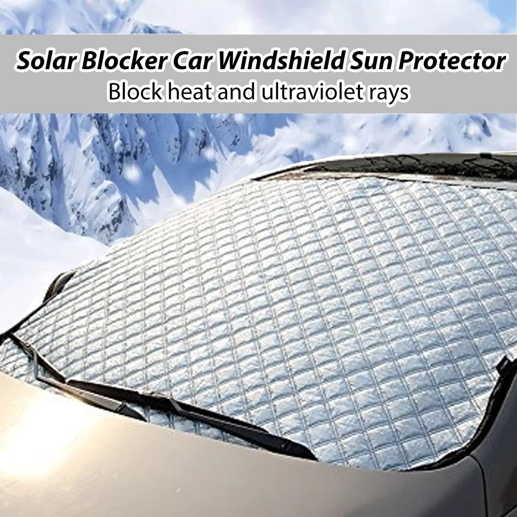 Car windshield aluminium film frost cover measuring 140x95cm with nylon and aluminium film construction