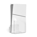 Aluminium alloy wall mount bracket for PS5 Slim console, black or white, 162mm x 100mm x 75mm, with screws and plugs.