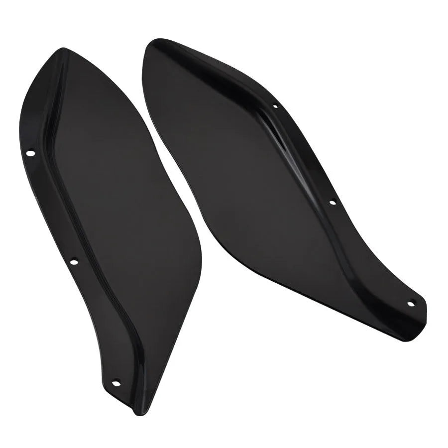 Harley-Davidson motorcycle side wing head covers in black and transparent ABS plastic