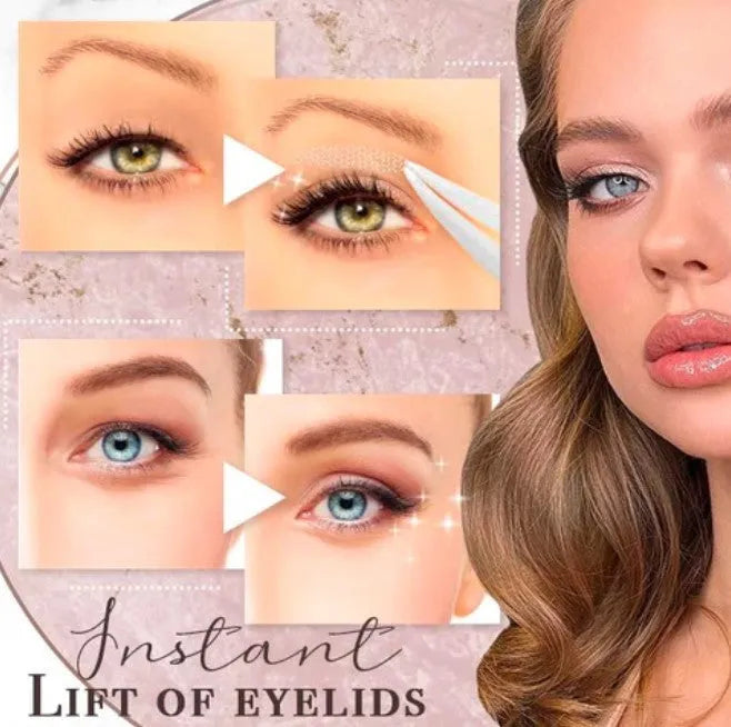No glue eyelid stickers in non-woven fabric, showing L, M, and S sizes for household eyelid enhancement
