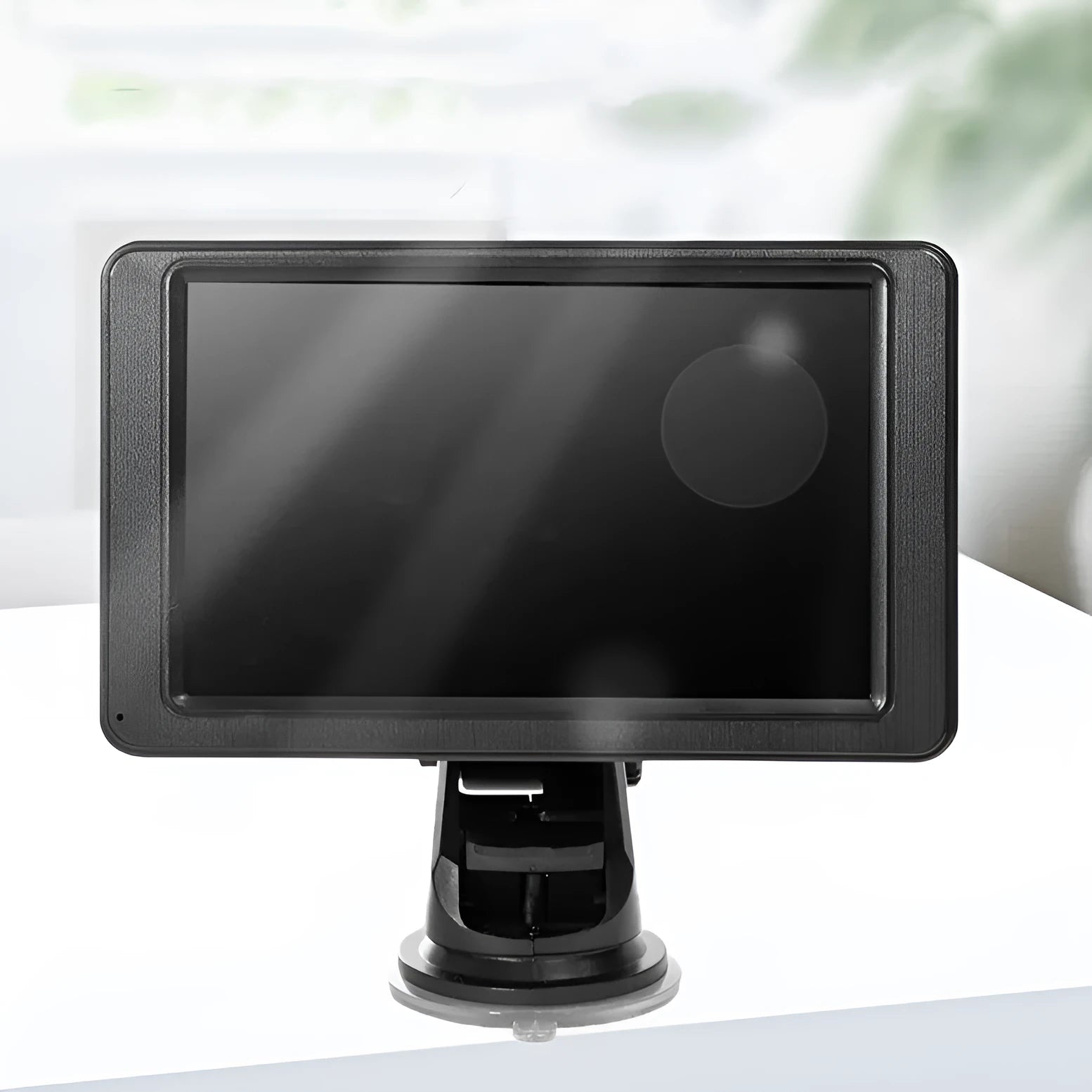 7-inch vehicle MP5 player in black with mounting bracket and connection cables