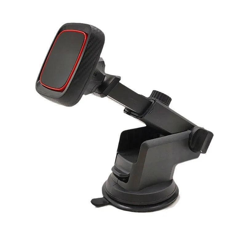 Hose black car air vent phone holder with adjustable brush arm for universal dashboard mounting.