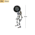 Silver copper robot desk lamp with custom graphics in 22cm or 29cm sizes with UK plug