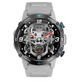 M42 smart watch in black, grey, or green with large AMOLED screen on wrist