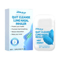 Nasal inhaler lung cleanse device with 1.8ml capacity and botanical ingredient blend.