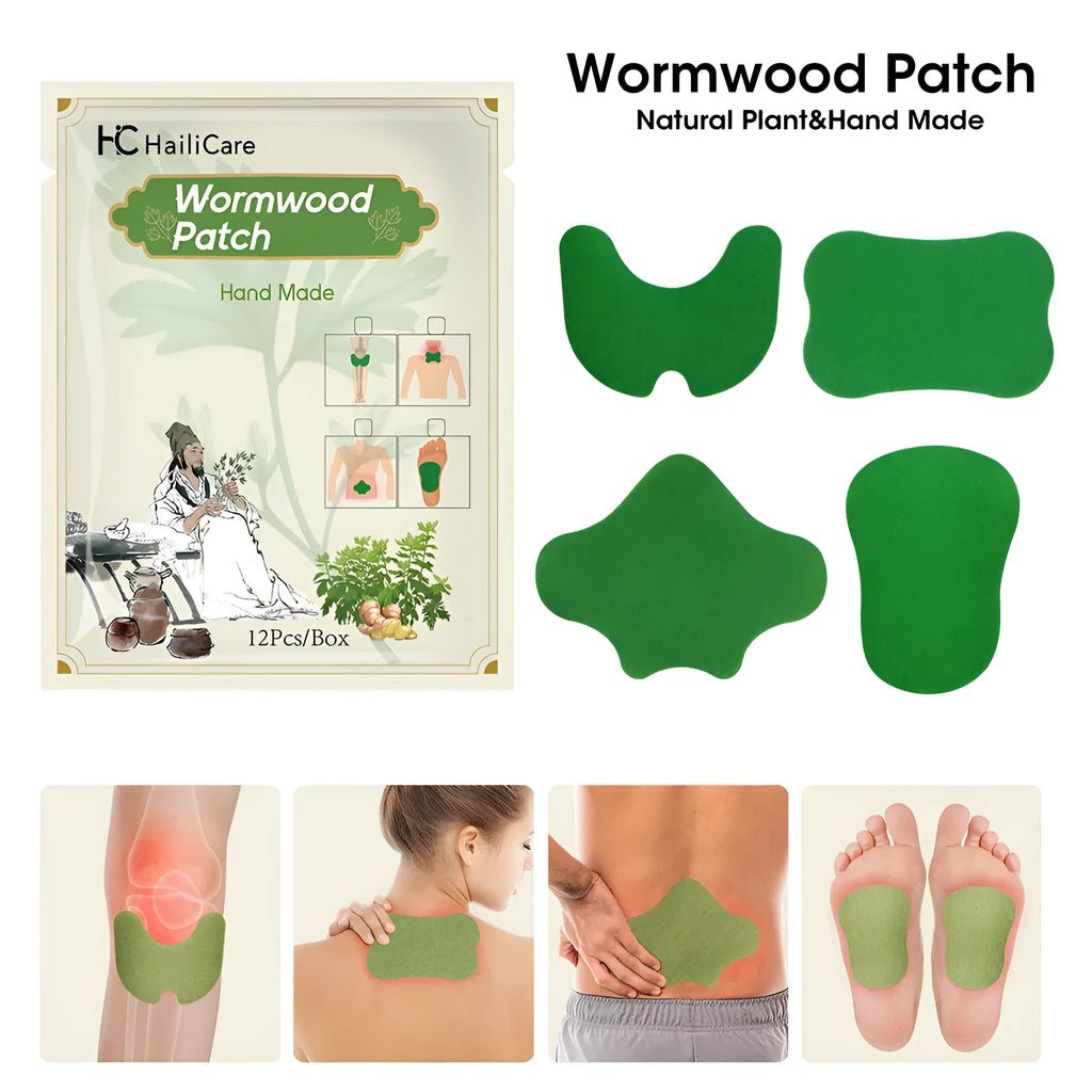 Chinese mugwort herbal patches for knee, back, neck and foot application