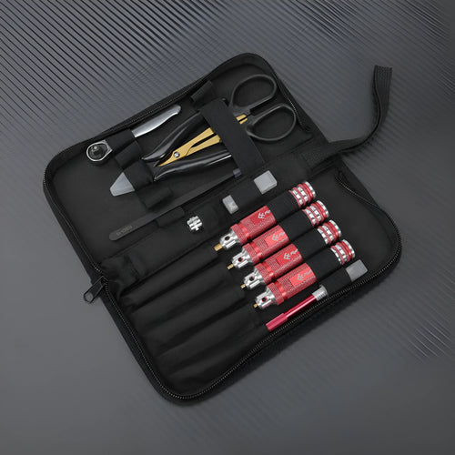 Black 9-piece first aid crossing model kit in Oxford cloth bag, 235mm x 105mm x 35mm