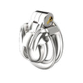 Stainless steel chastity cage device with extra small cage and ring sizes 38mm to 52mm