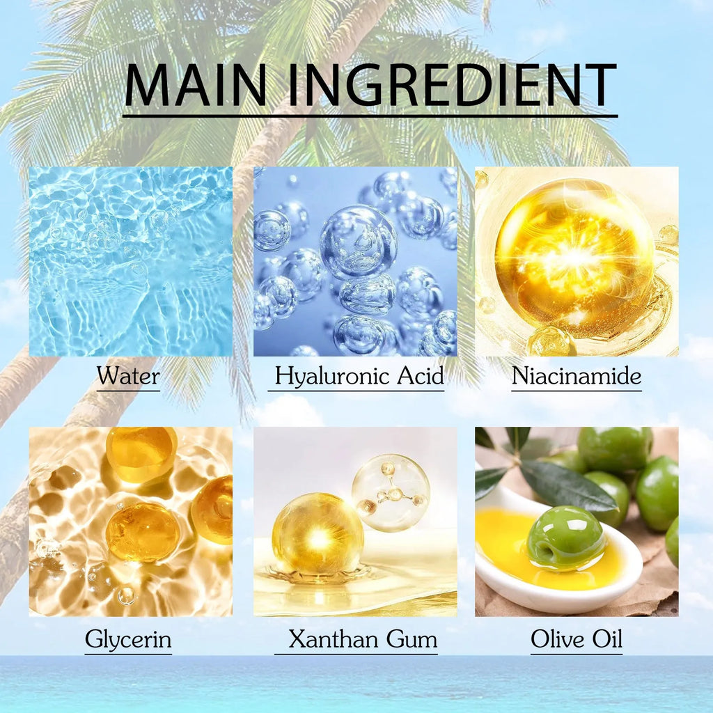 50ml hyaluronic acid moisturizing protective gel with non-oily UV resistance for summer outdoor body care
