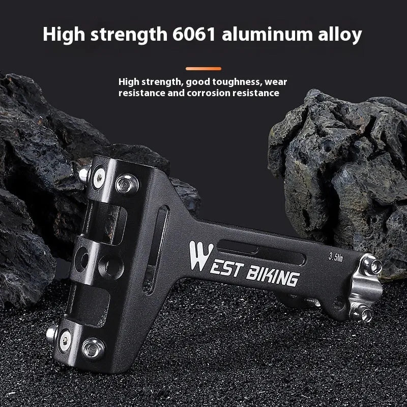 Bicycle double water bottle cage extension bracket black 6061 aluminium alloy adjustable angle 15-30 degrees for mountain road BMX