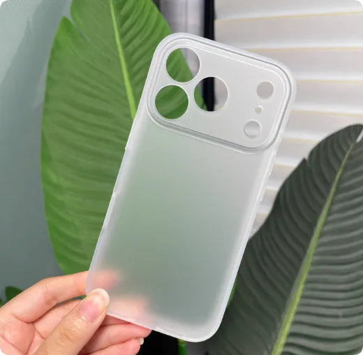 Magnetic phone case for iPhone 17 with anti-fall protection in transparent black finish