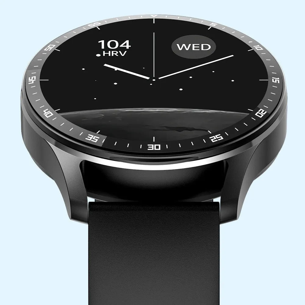 Black X7 smart watch with TWS Bluetooth earphones on wrist, showing 1.32-inch HD touch screen and zinc-aluminium alloy case.