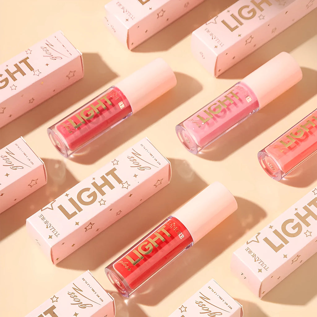 Nourishing Moisturizing Candy Mirror Pearlescent Lip Gloss in Nude series tube with 3.5ml net content