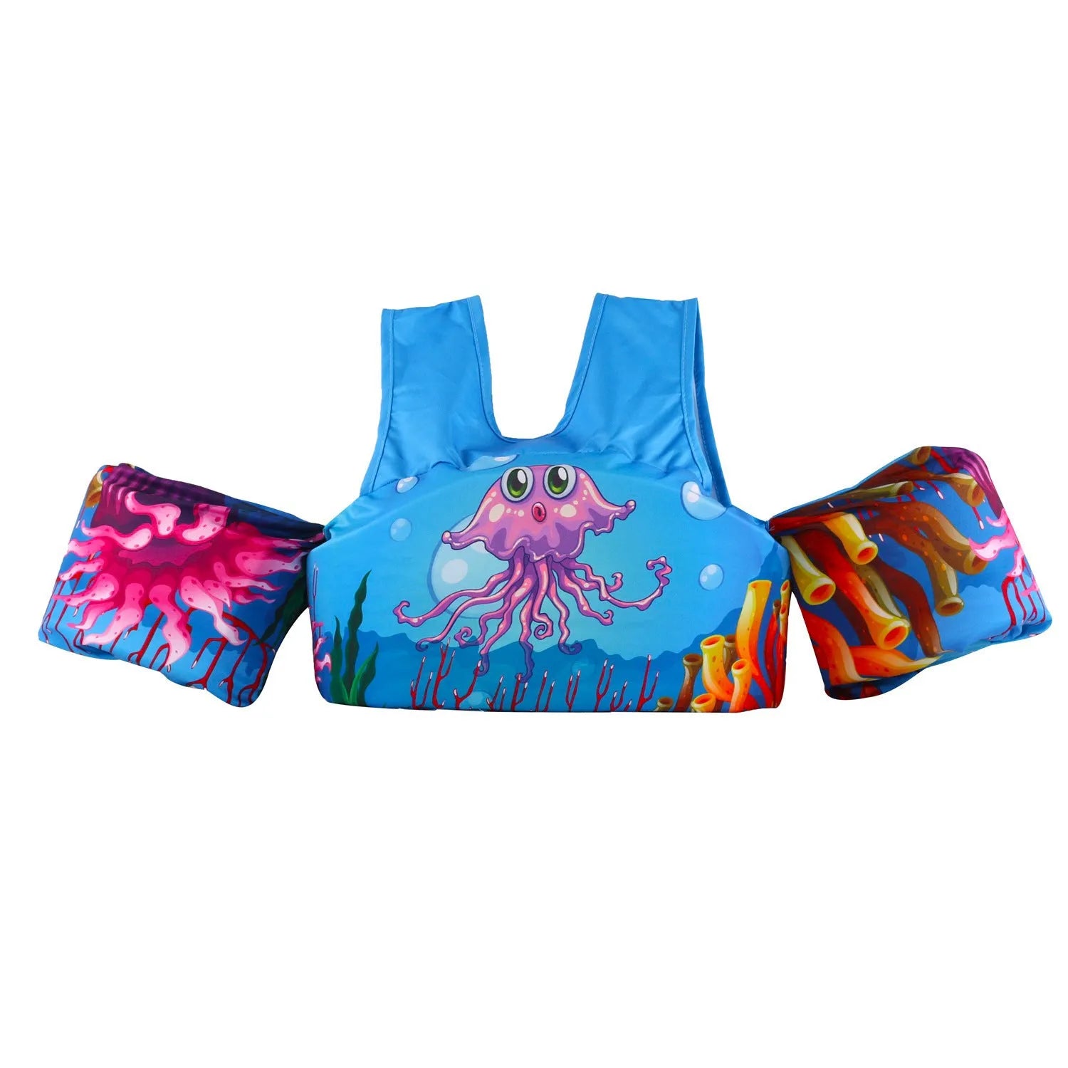 Cartoon children's lengthened arm swimming ring life jacket in colourful patterns
