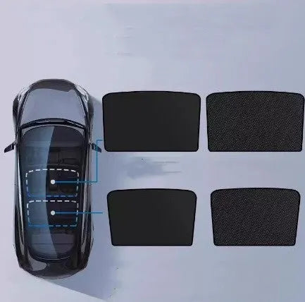 Ice crystal curtain car sun visor with silver tape thermal insulation for general vehicle models