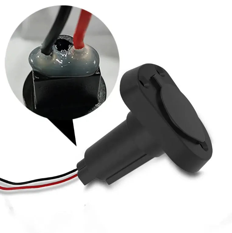 Stainless steel pole yacht anchor light socket with wires and lamp for marine navigation.