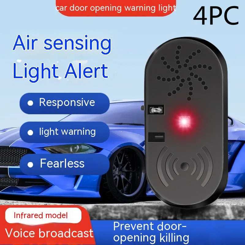Black car door reminder with infrared sensor for vehicle security