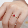 S925 sterling silver leaf ring for women in yellow gold tone, US sizes 6 to 10