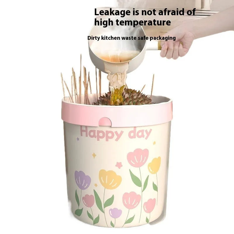 Pink drawstring garbage bag with argy wormwood scent for mosquito repellent, size 44cm by 48cm.