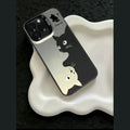 Black cat art design hard PC phone case for Apple iPhone in classic black colour