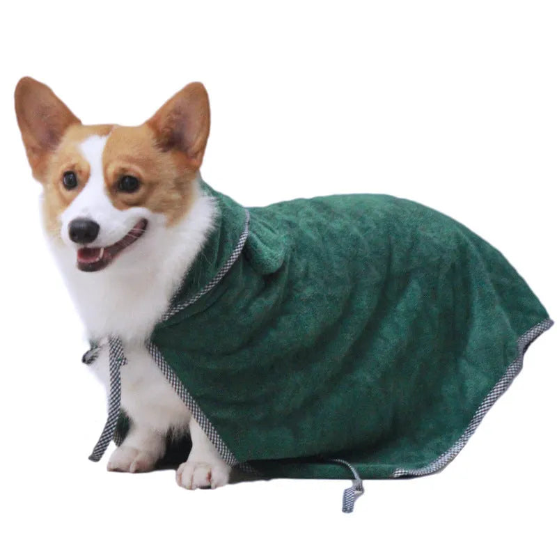 Grey and green ultra fine fibre pet towels for dogs and cats in three different sizes